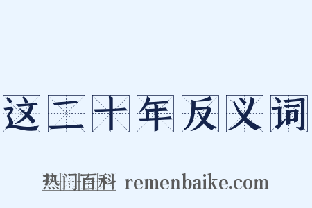 这二十年反义词是什么意思的图片